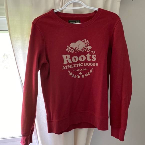 Roots crew neck sweater (red, small) - Picture 2 of 4